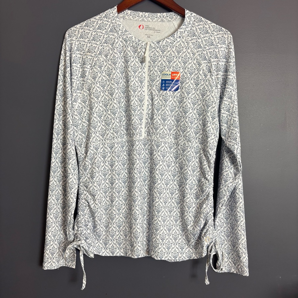 The American Outdoorsman for Women Sun Protection Quarter Zip Pullover Top XL